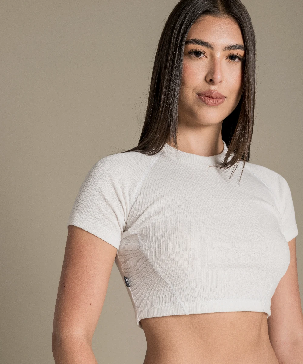 Croptop RIB blanco