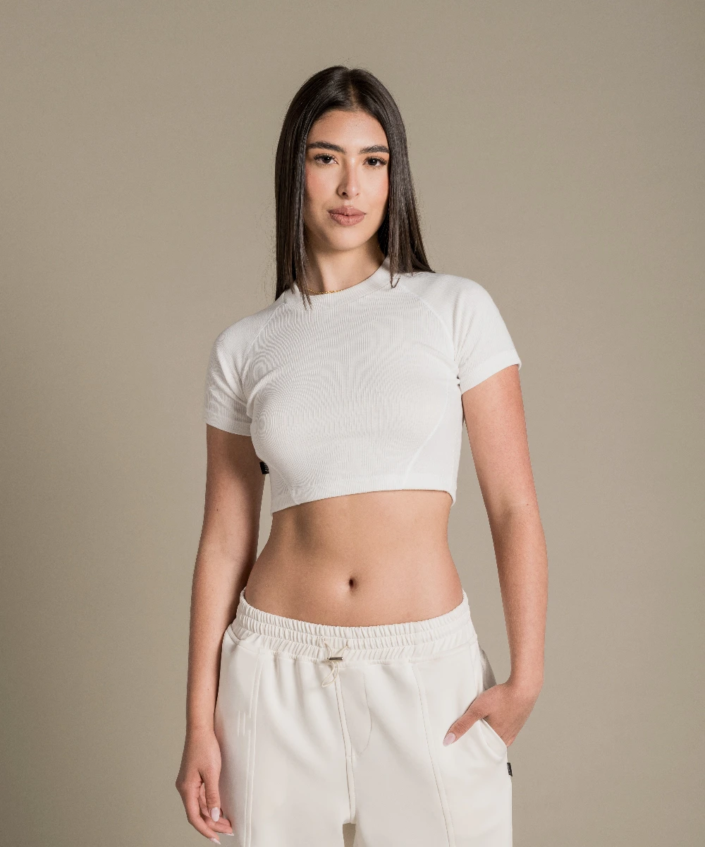 Croptop RIB blanco